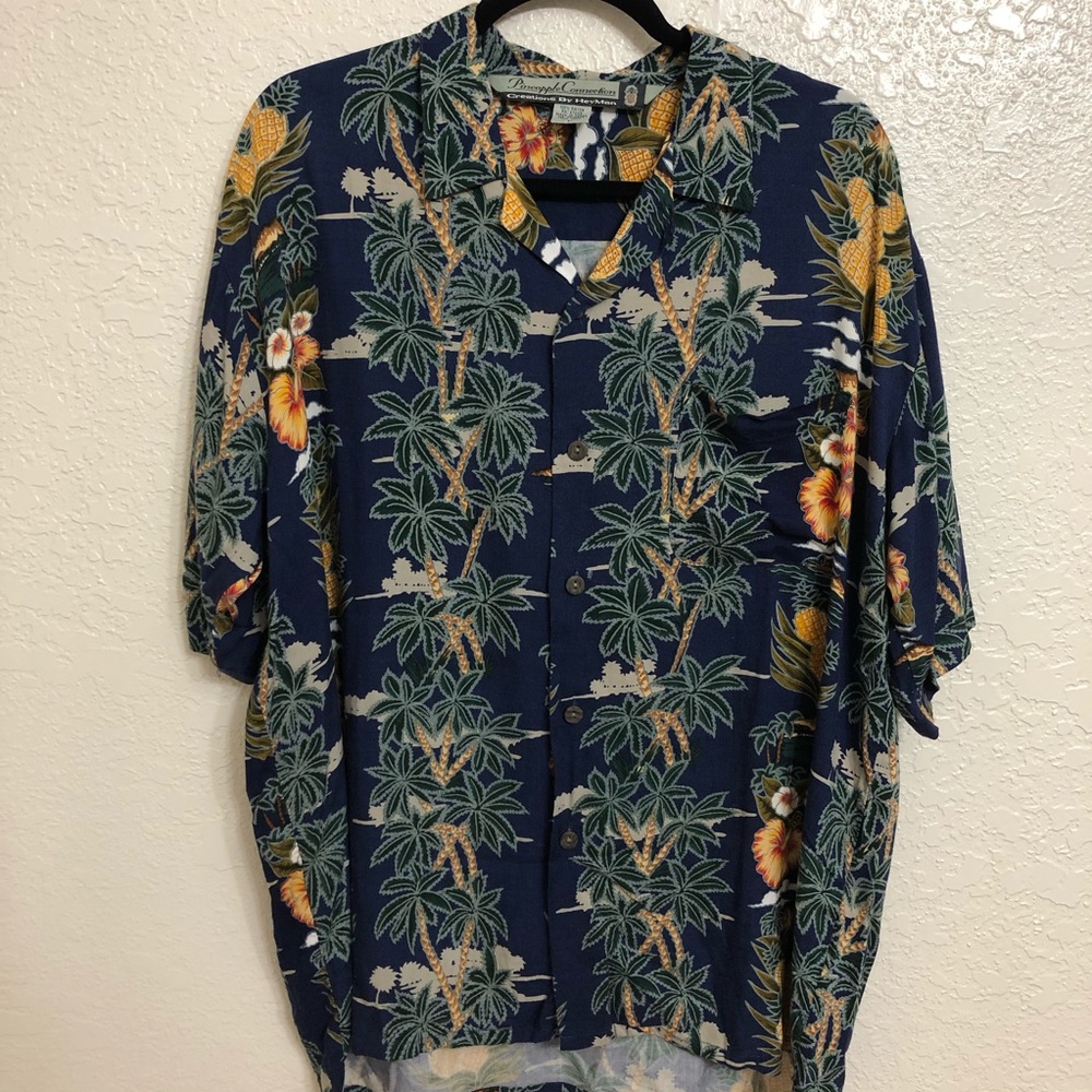 Pineapple and Palm Trees Aloha Shirt